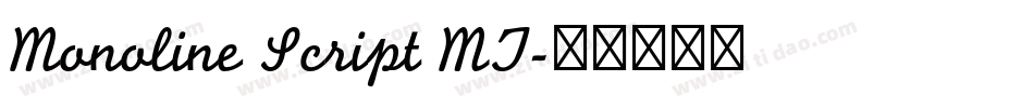 Monoline Script MT字体转换